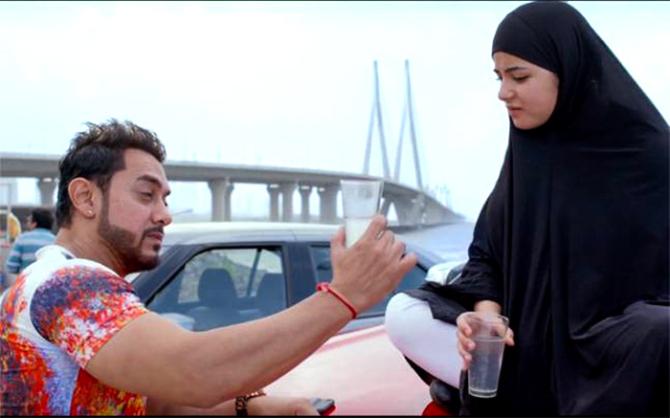 Zaira Wasim and Aamir Khan in Secret Superstar