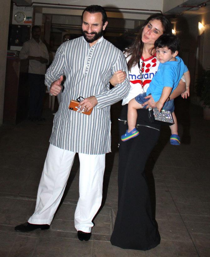 Taimur Ali Khan with his parents Kareena Kapoor Khan and Saif Ali Khan