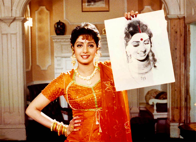670px x 488px - Would you like Sridevi's portrait in Lamhe? - Rediff.com