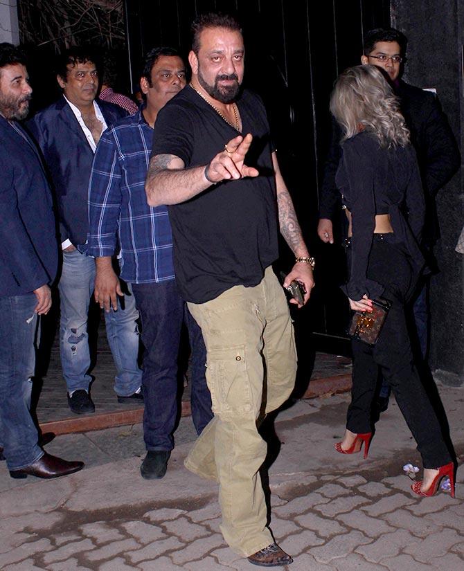 Sanjay Dutt seen at a party in Mumbai last month. Photograph: Pradeep Bandekar