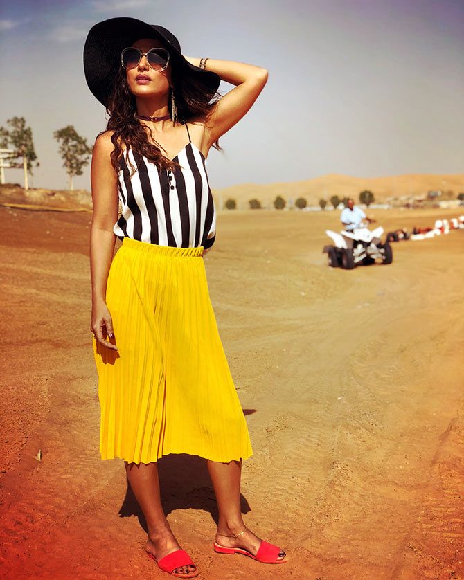 PIX: Hina Khan's lovely Dubai holiday - Rediff.com movies