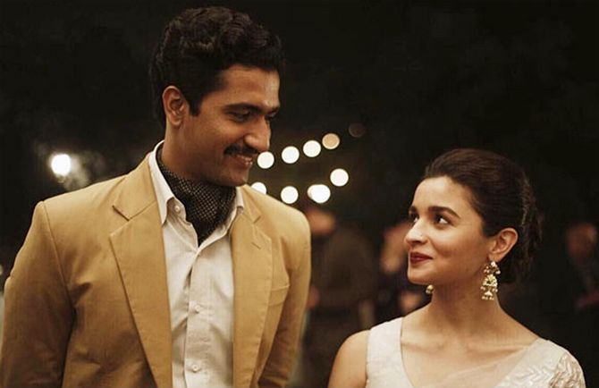 In Meghna Gulzar's Raazi, Alia Bhatt plays a Kashmiri woman who marries a Pakistan army officer played by Vicky Kaushal and spies for India.
