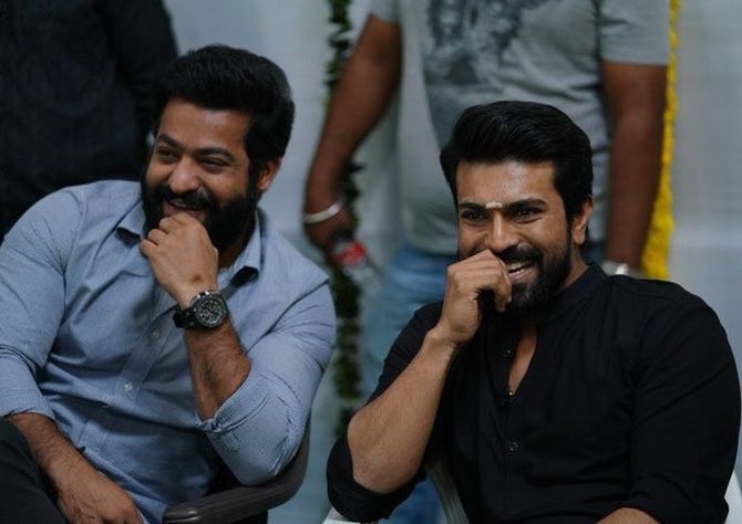 NTR  and Ram Charan are no doubt pleased to feature in S S Rajamouli's new film