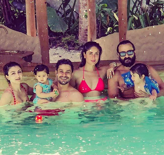 Soha, Kunal, Kareena, Saif at Maldives