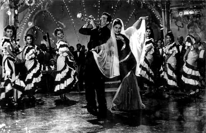 Raj Kapoor and Nadira in Shri 420