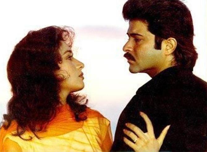 Madhuri Dixit and Anil Kapoor in Parinda