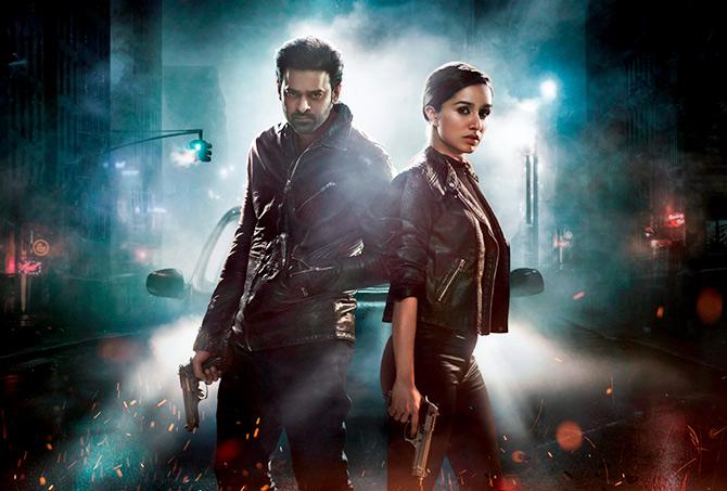 Prabhas with Shraddha Kapoor in Saaho.