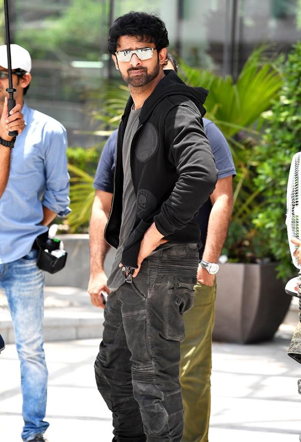 Prabhas on the sets of Saaho.