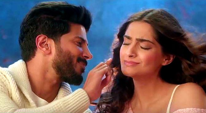 Dulquer and Sonam in The Zoya Factor.