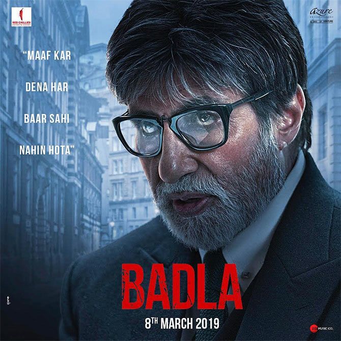 Amitabh Bachchan on the Badla poster
