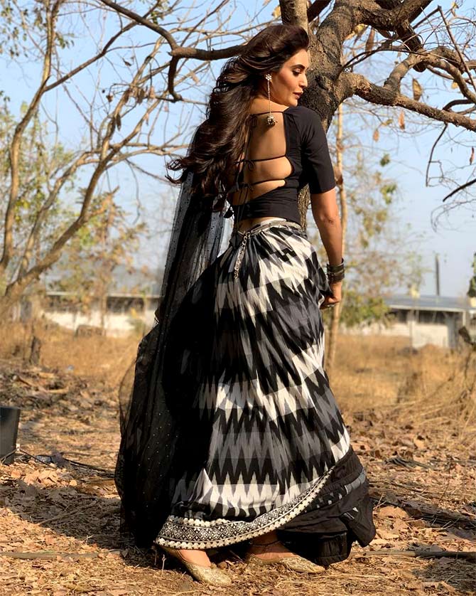 Buy Multi Color Crepe Printed Stripe Asymmetic Boho Saree Gown For Women by  SVA by Sonam & Paras Modi Online at Aza Fashions.