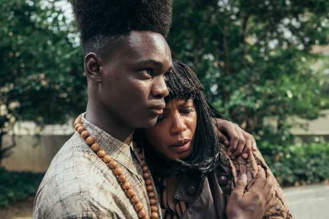 Aunjanue Ellis and Ethan Herisse in When They See Us