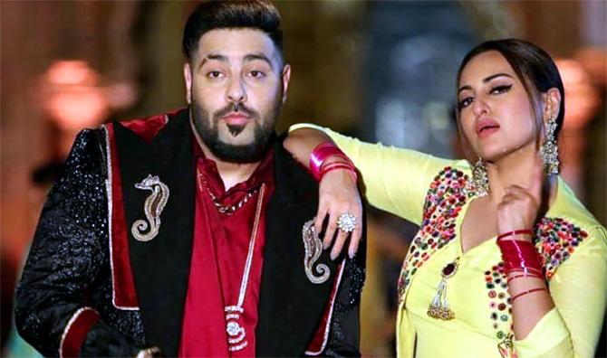 Badshah and Sonakshi in Khandaani Shafakhana.