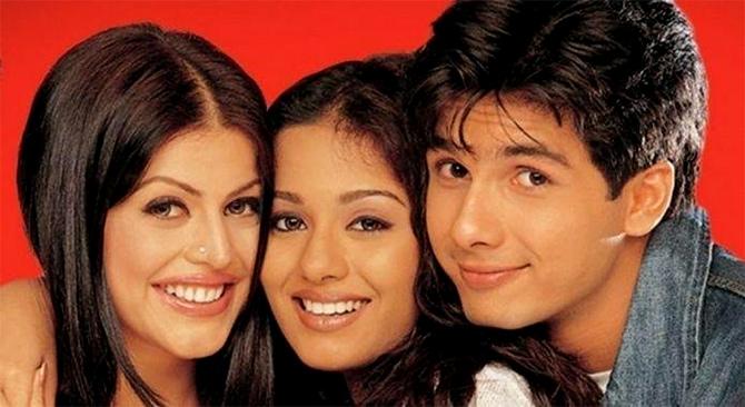 Shenaz Treasury, Amrita Rao and Shahid Kapoor in Ishq Vishk.