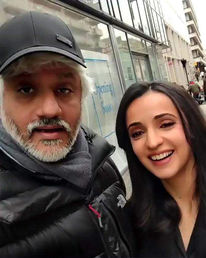 Vikram Bhatt with Sanaya Irani. Photograph: Kind courtesy Vikram Bhatt /Instagram