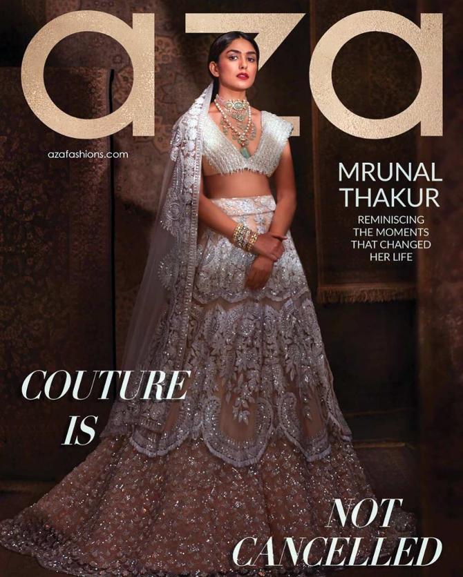 Mrunal Thakur on Aza Fashion magazine