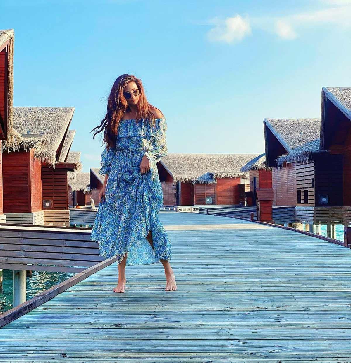 Daisy Shah takes a Maldives vacation - Rediff.com