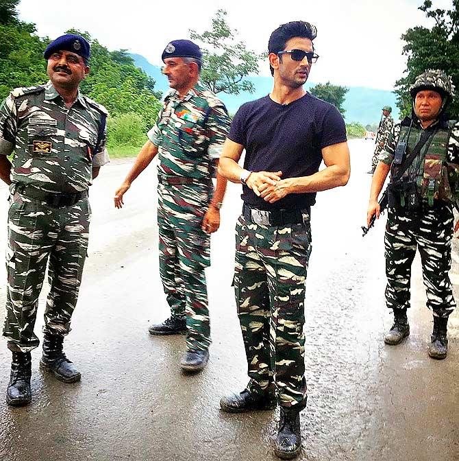 Sushant Singh Rajput at a CRPF base in Manipur.