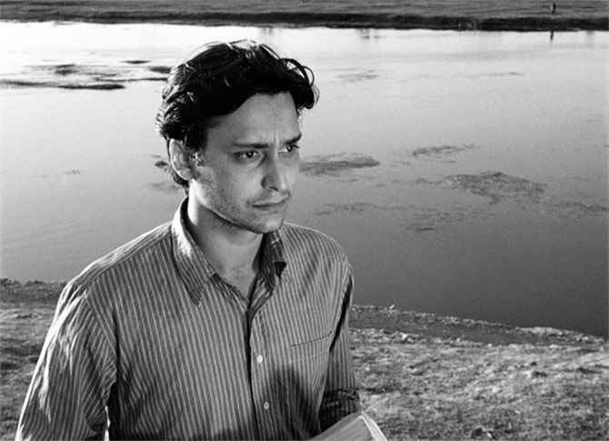 Soumitra Chatterjee in his first film, Satyajit Ray's classic Apur Sansar