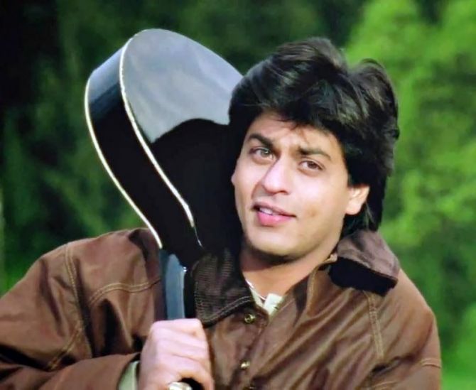 Shah Rukh Khan as Raj in Dilwale Dil Le Jayenge