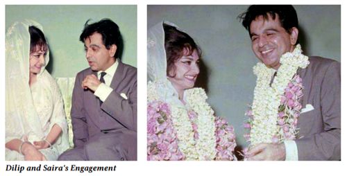 Saira Banu and Dilip Kumar's engagement