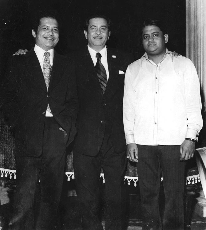 Laxmikant and Pyarelal with Raj Kapoor