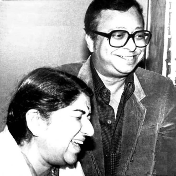 Lata Mangeshkar with R D Burman