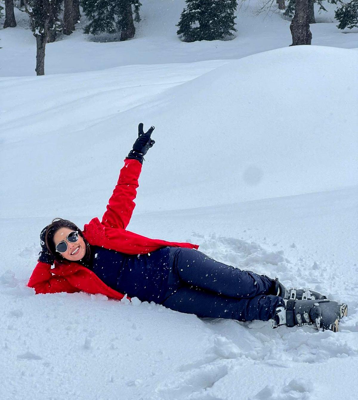 Nushrratt Chills In The Snow Rediff Movies