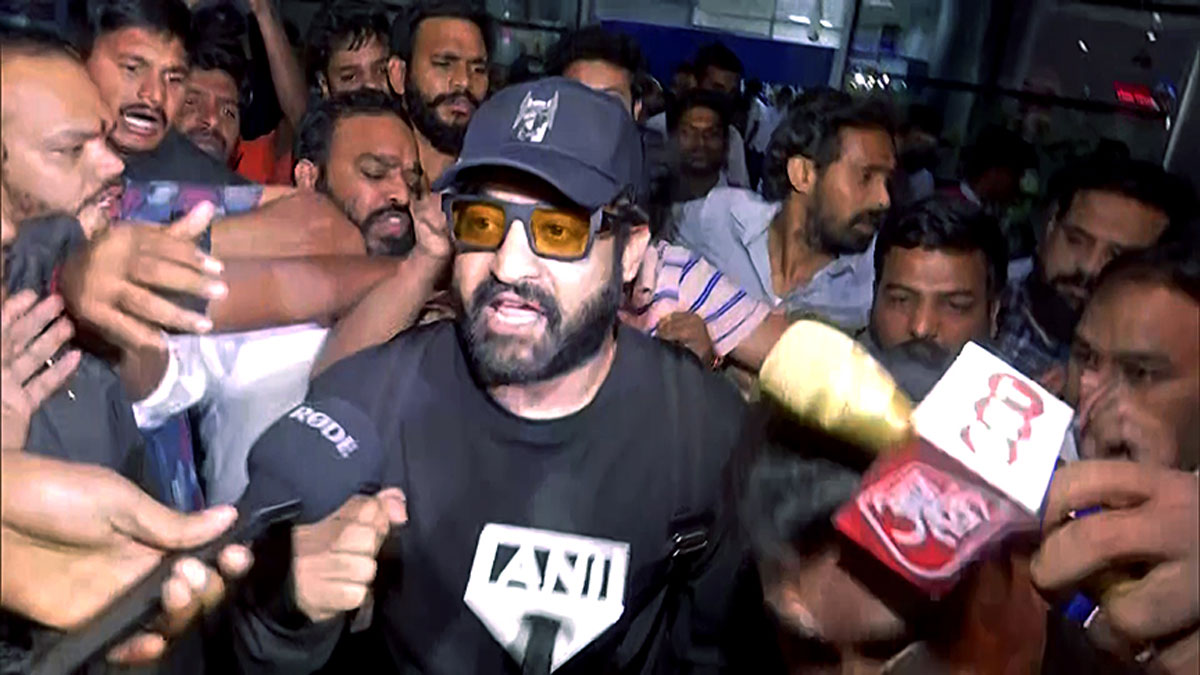 NTR Jr Gets Hero’s Welcome in Hyderabad