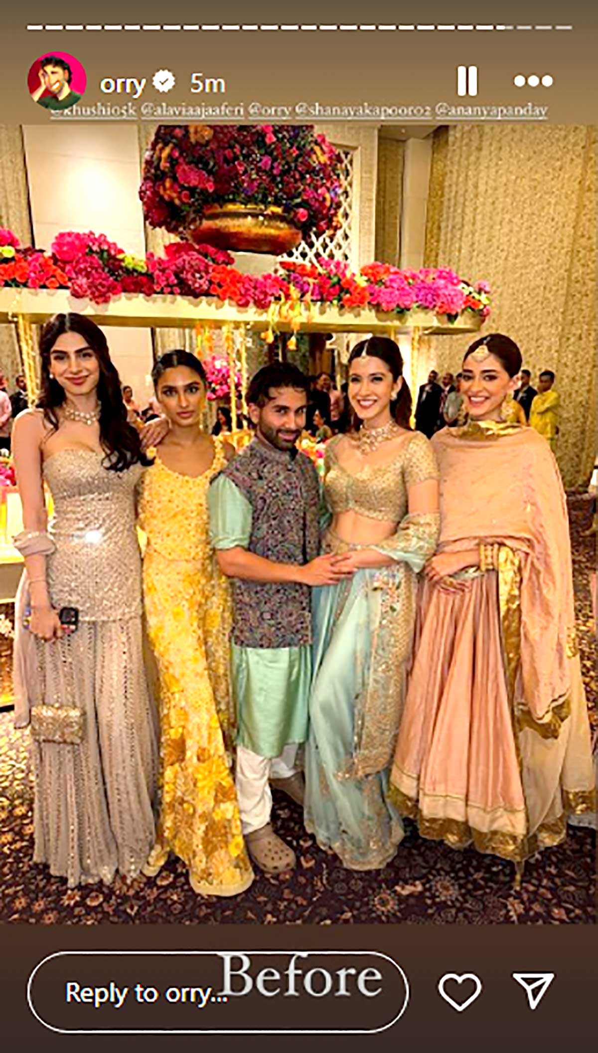 Shanaya, Ananya At Radhika-Anant’s Haldi Ceremony