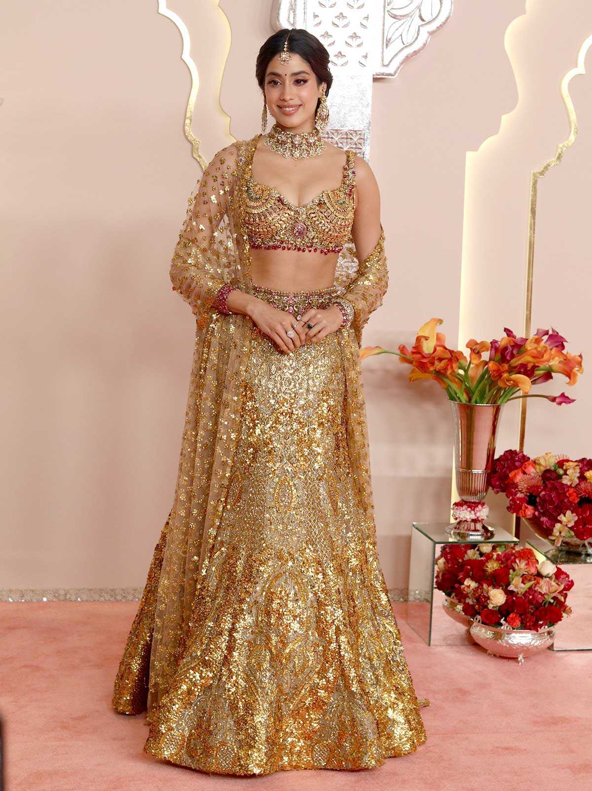 Janhvi Goes Golden For The Wedding