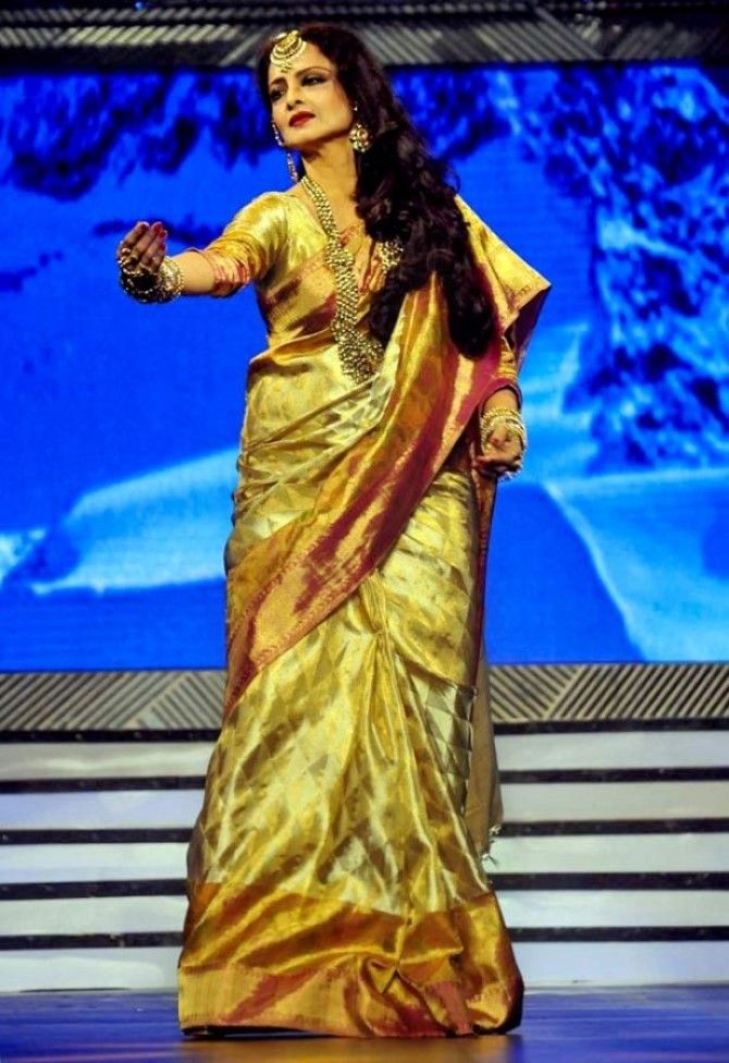 RRekha in a sari