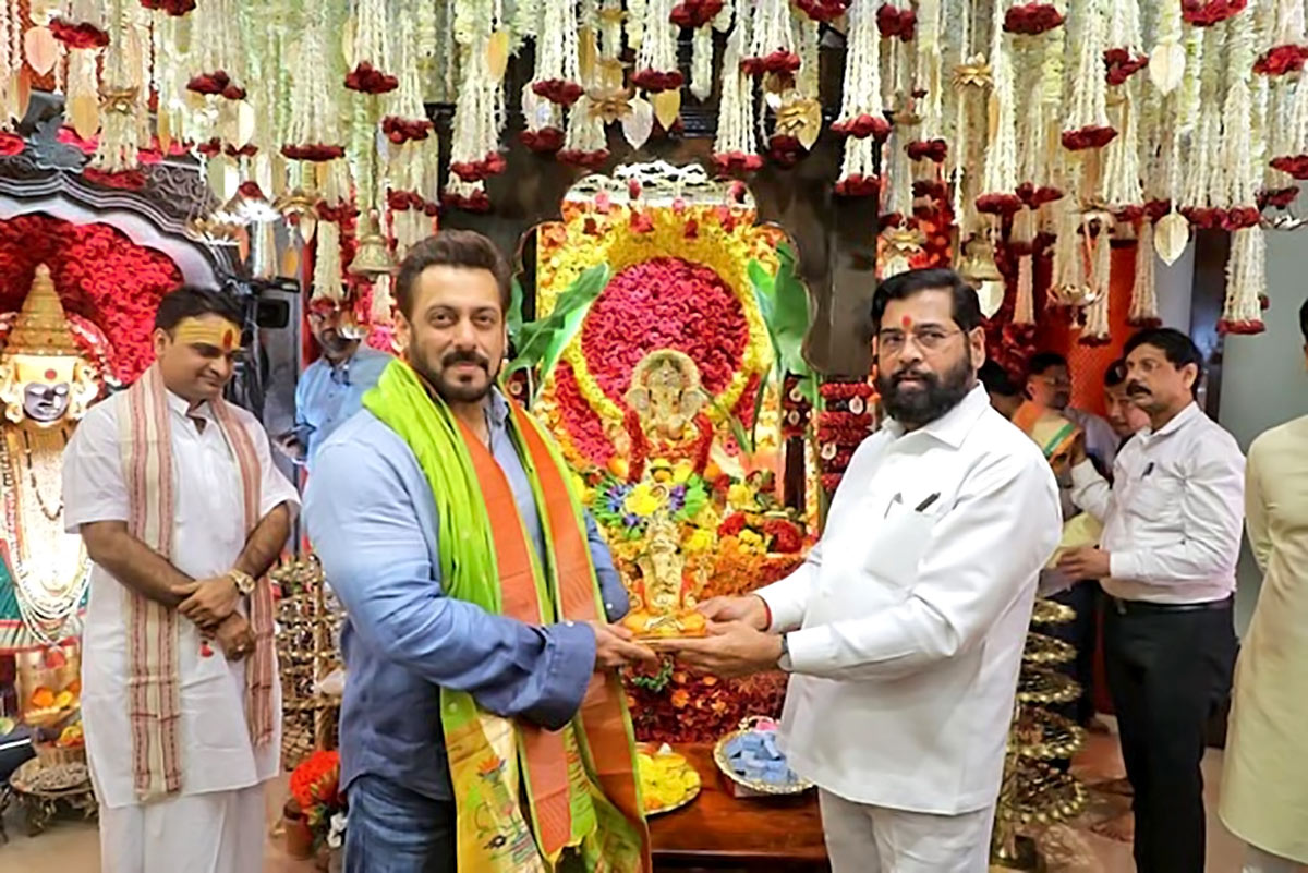 Salman reached Eknath Shinde’s space for Ganpati darshan