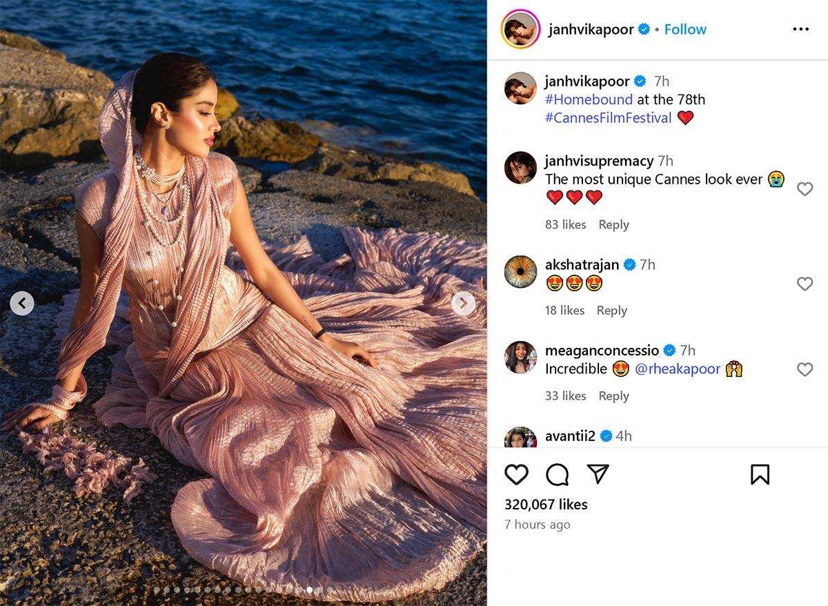 Princess Vibes! Janhvi At Cannes