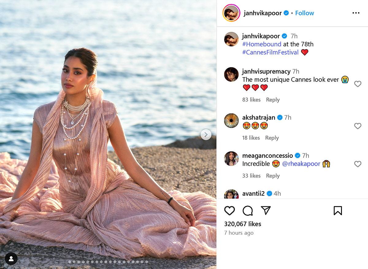 Princess Vibes! Janhvi At Cannes