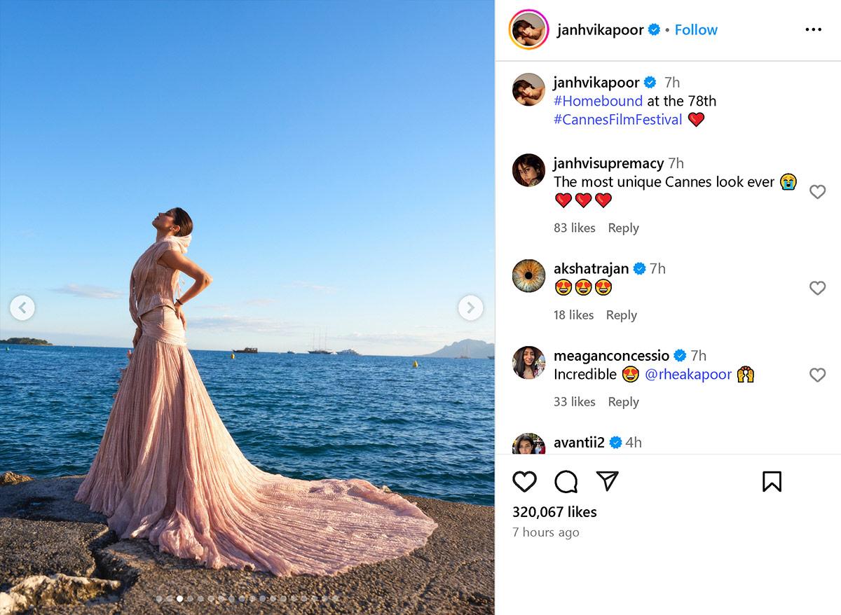 Princess Vibes! Janhvi At Cannes