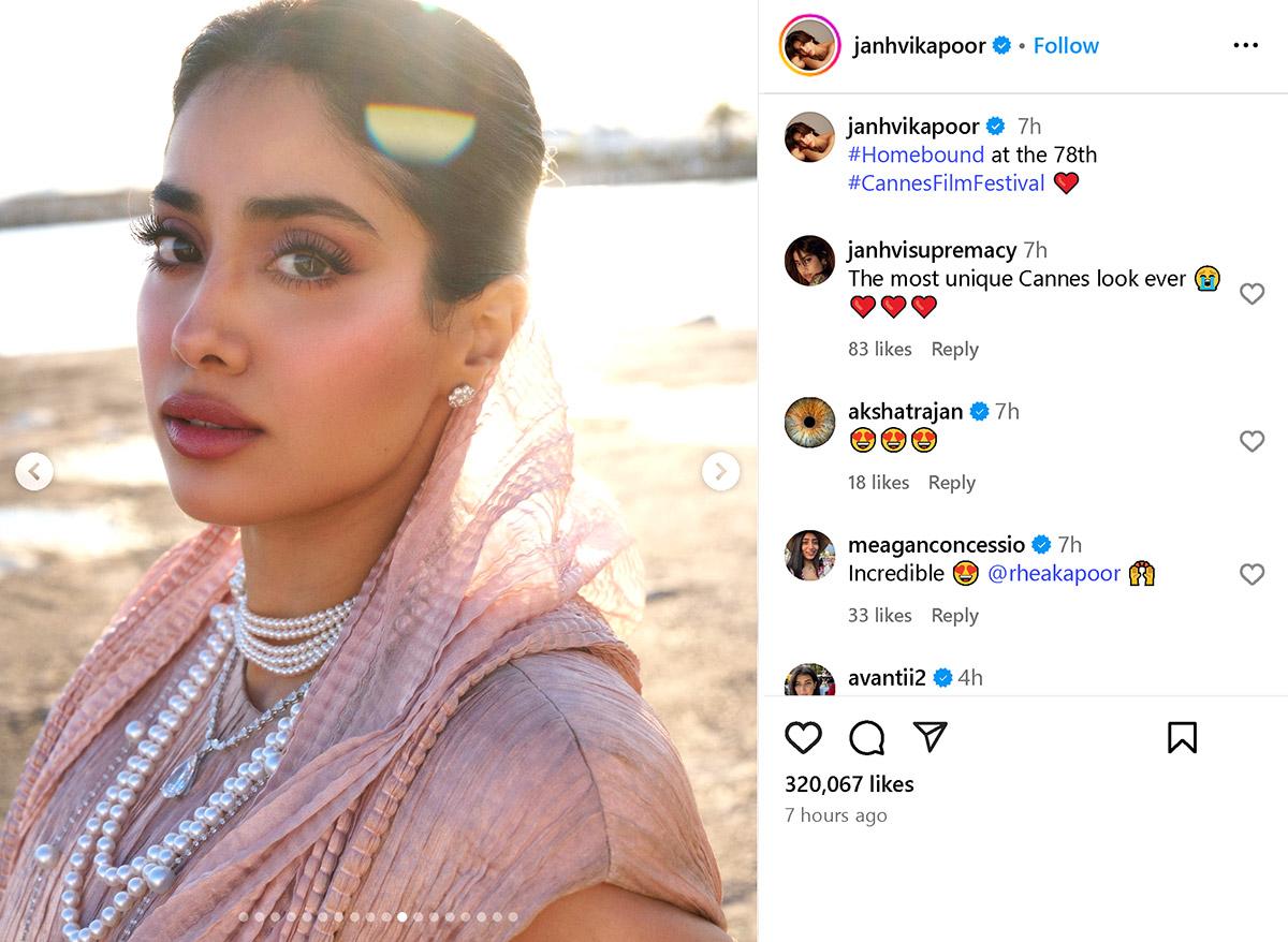 Princess Vibes! Janhvi At Cannes