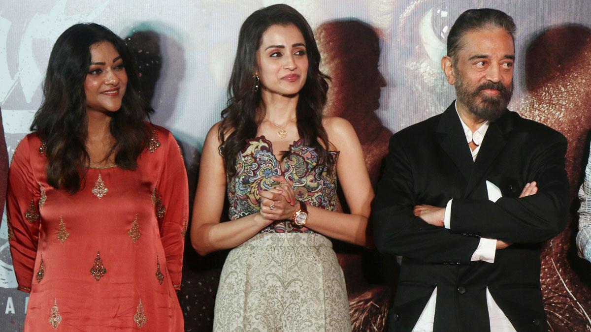 Abhirami, Trisha Krishnan and Kamal Haasan