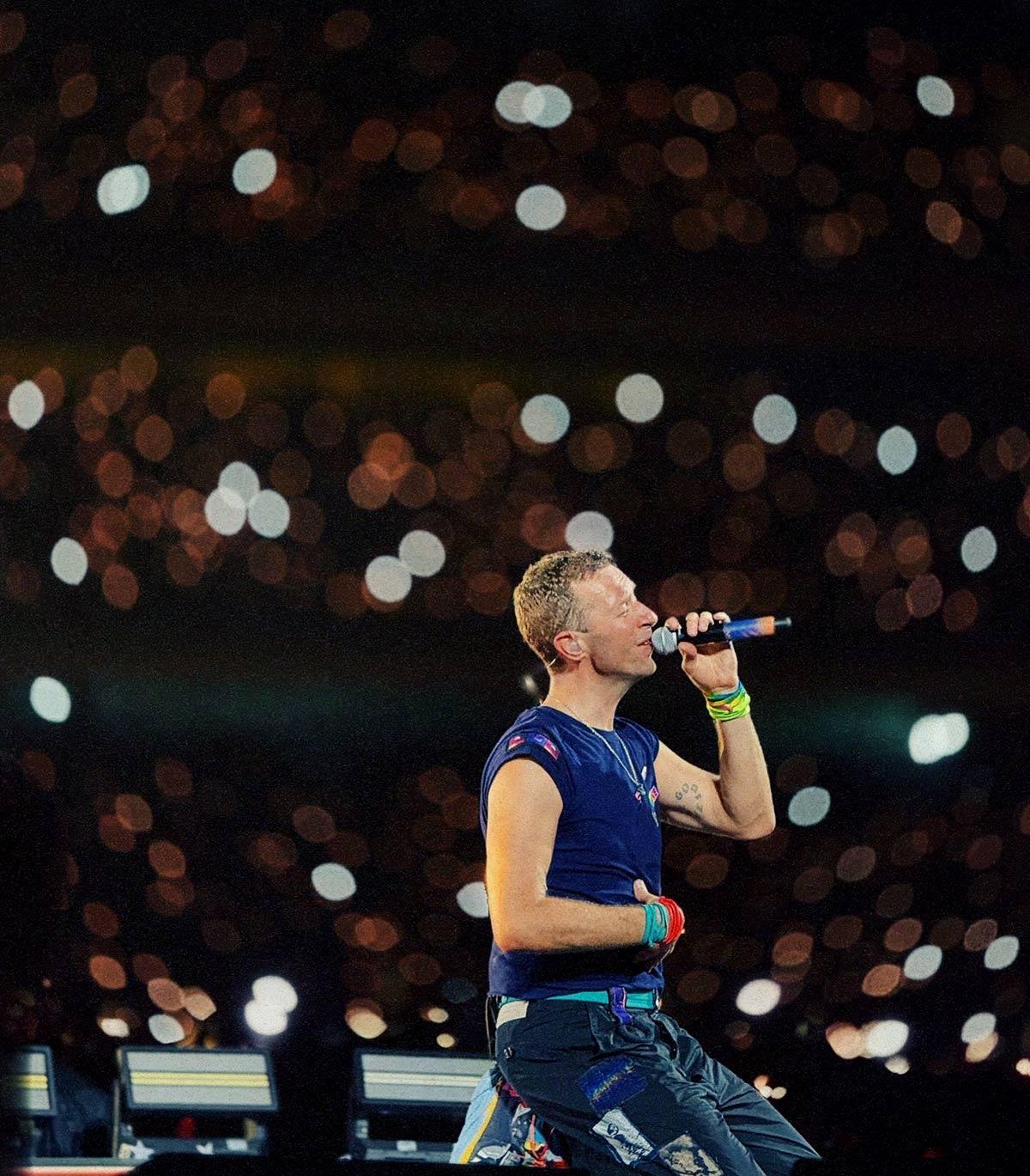 Chris Martin of Coldplay in India