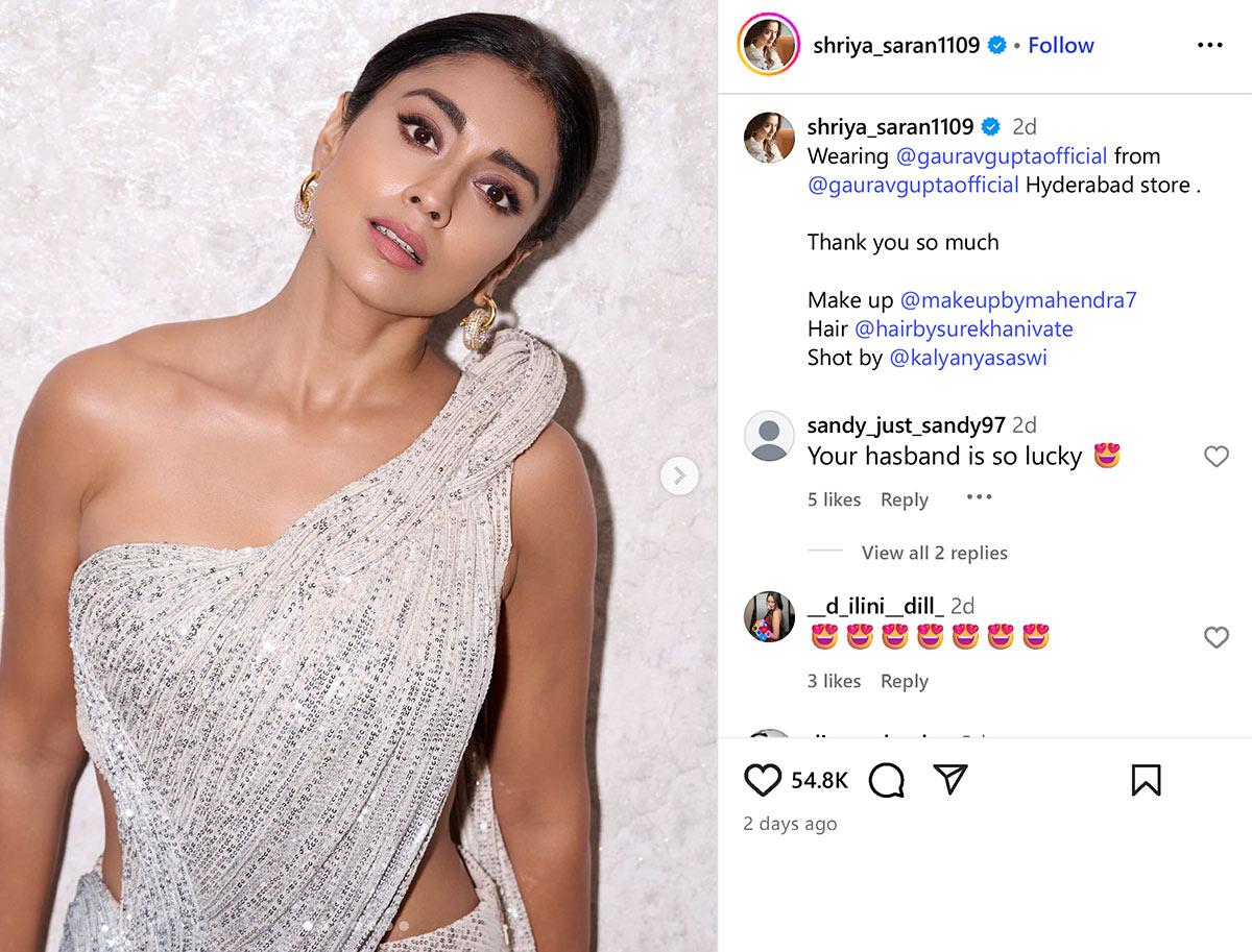 Shriya Saran in Gaurav Gupta