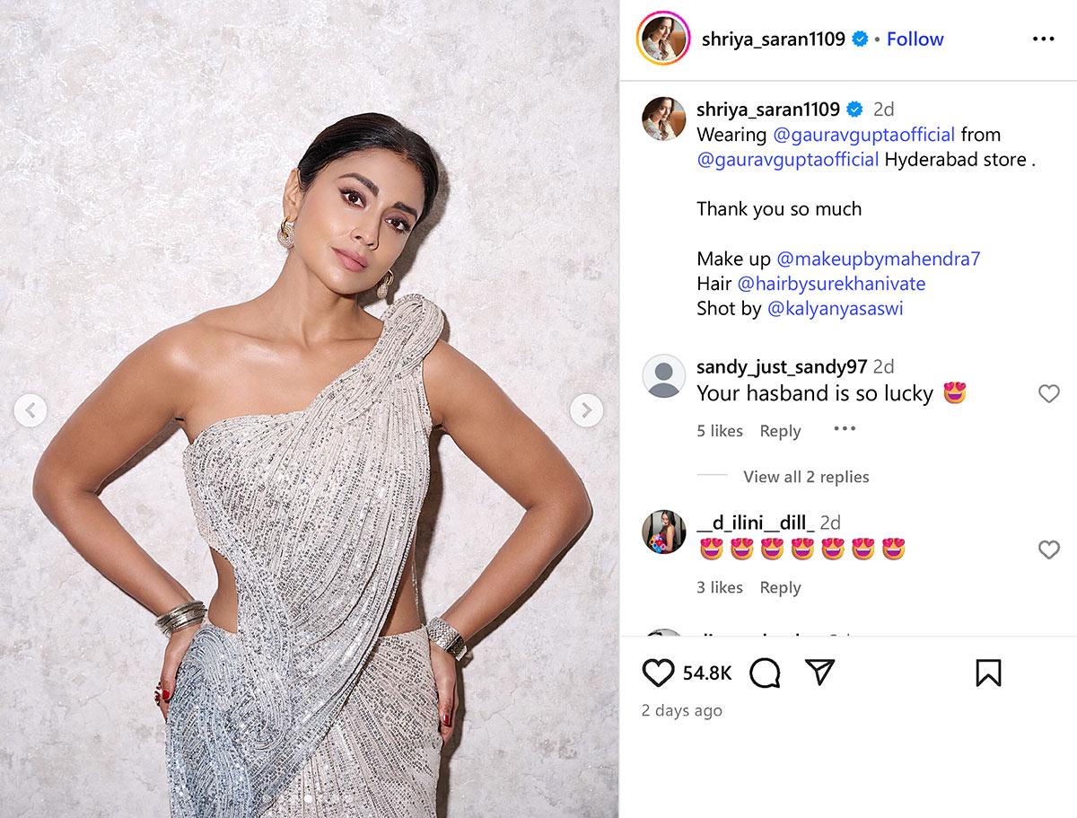 Shriya Saran in Gaurav Gupta