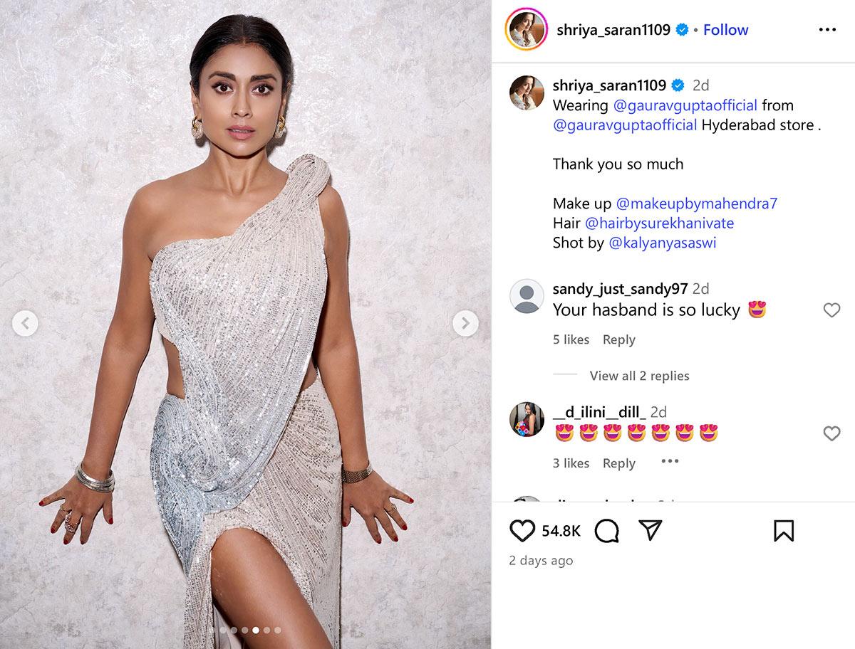 Shriya Saran in Gaurav Gupta