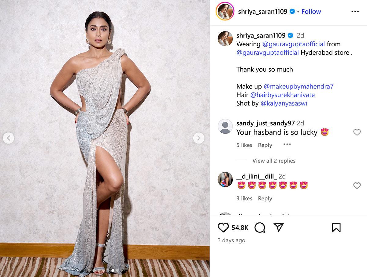 Shriya Saran in Gaurav Gupta