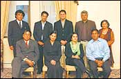 (Standing left to right) Dr Krishna Reddy, Varun Nikore, Kapil Sharma, Tunku Varadarajan, Dr Madhulika S Khandelwal. (Sitting left to right) Swadesh Chatterjee, Swati Dandekar, Mallika Dutt, Anil Kakani