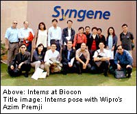 Interns at Biocon