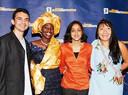 Gupta won the Reebok 2004 Human Rights Award in March. Seen here with other awardees.