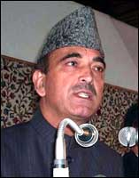 Union Minister Ghulam Nabi Azad will take over as Jammu and Kashmir chief minister on November 2. Photo: UNI