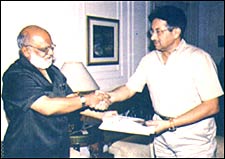 The author with Pakistan President General Pervez Musharraf