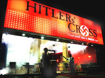 Hitler's Cross restaurant ran into a trouble because of its name and the swastika symbol it used