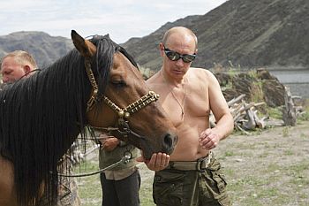 Putin on vacation in southern Siberia